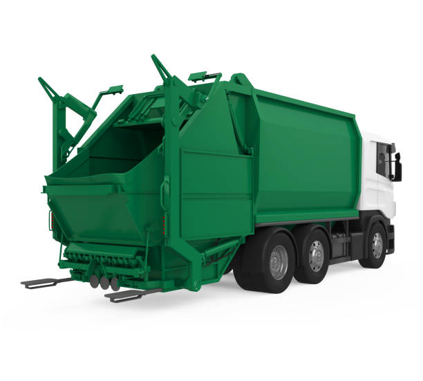 istock Garbage Truck Isolated 1224217359