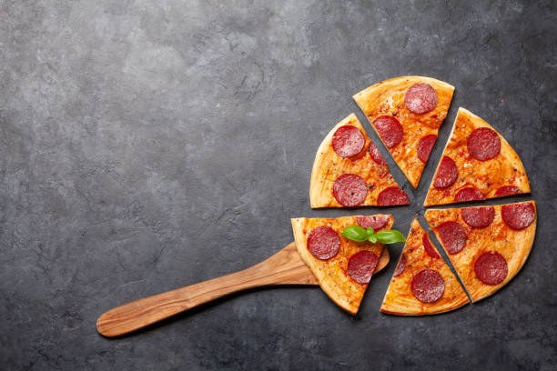 istock Tasty homemade pizza with pepperoni 1224219211