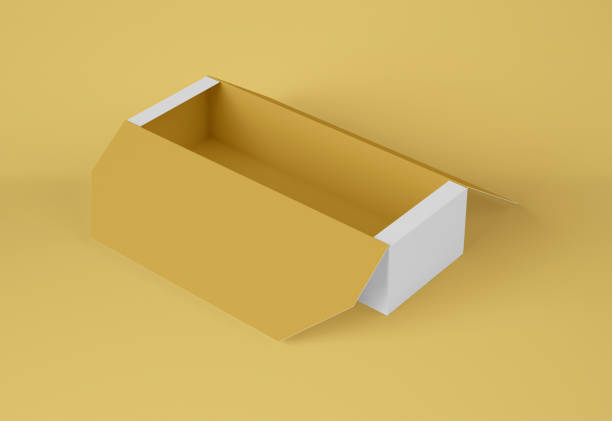 istock 3D Illustration. Mockup of cardboard package box opened . 1224220824