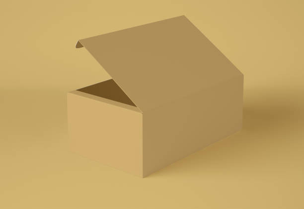 istock 3D Illustration. Mockup of cardboard package box opened . 1224220855