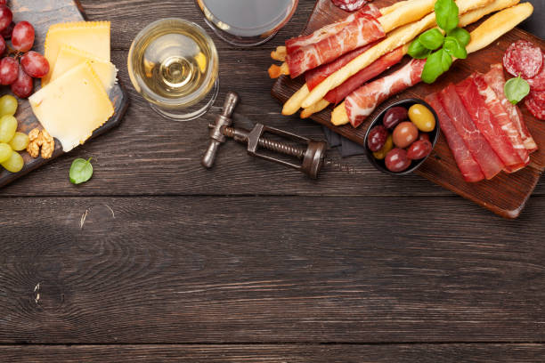 istock Cheese, meat, grapes and olives antipasto 1224222322