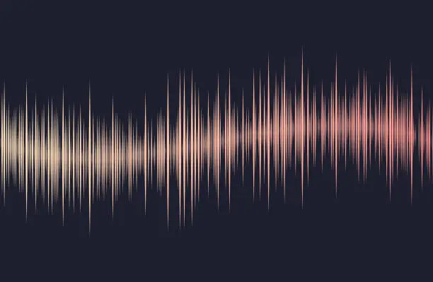 Vector illustration of Audio Waveform Edge