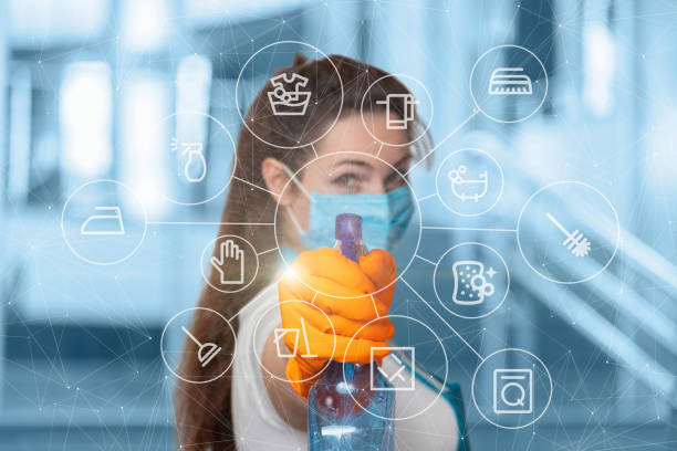 istock Concept of a cleaning service during a pandemic. 1224225227