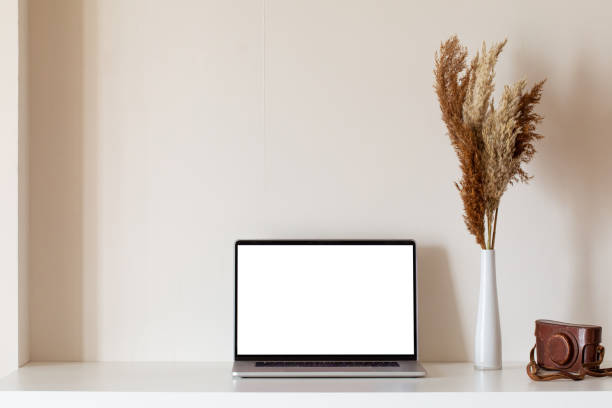 istock At home still life, cozy workplace with laptop 1224226237