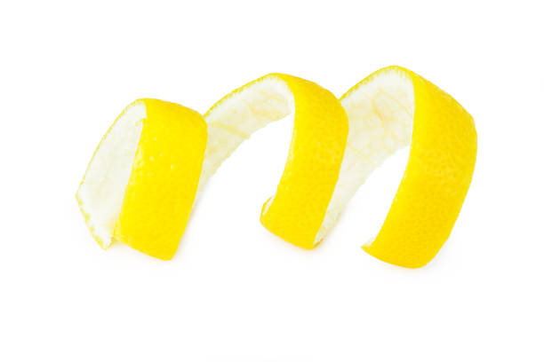istock fresh lemon peel isolated on white background. healthy food 1224227191