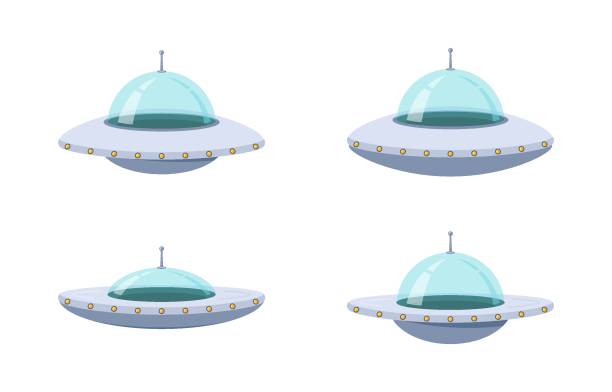 Ufo Vector Set In Cartoon Style Alien Spaceship For Space Design Stock  Illustration - Download Image Now - iStock
