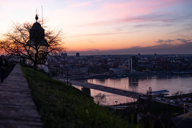 istock Beautiful sunset in city 1224229791