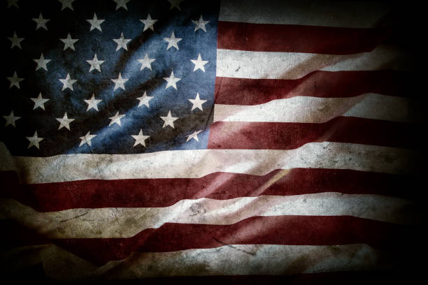 istock Grunge American flag 1224229914