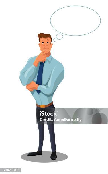 Think Men Thinking Man Stock Illustration - Download Image Now - Introspection ...