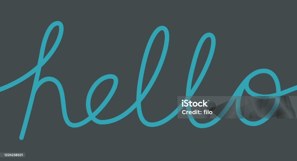 Scripts For Hello Hello Greeting Script Text Stock Illustration - Download Image Now ...