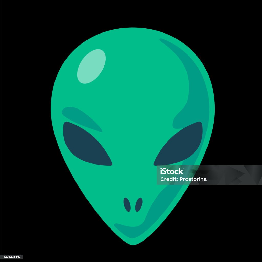 Biểu Tượng Khuôn Mặt Người Ngoài Hành Tinh Màu Xanh Lá Cây Hình ...