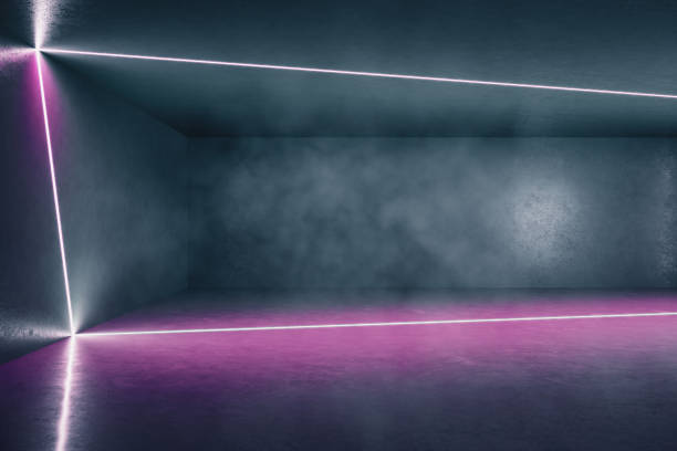 istock Contemporary color futuristic gallery interior 1224242815