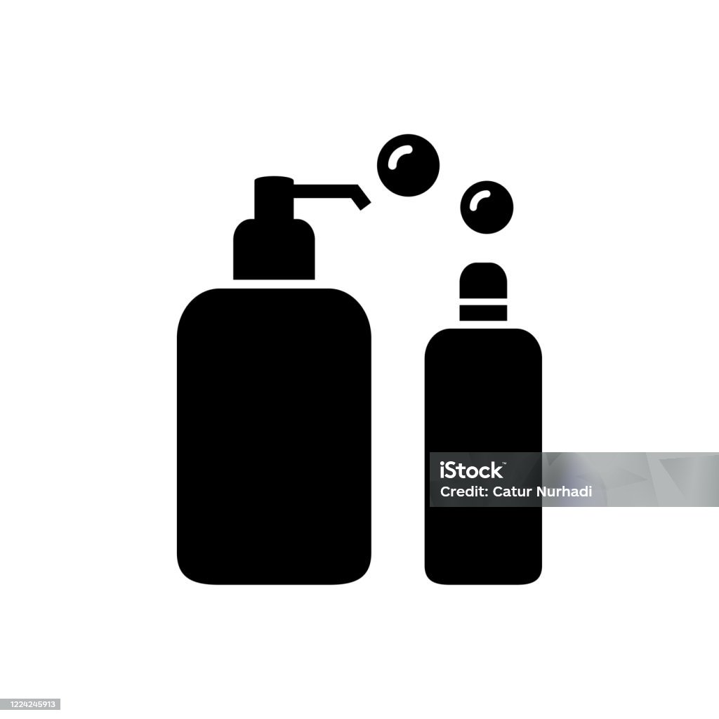 Shampoo Bottle Barber Product Vector Illustration Design, 50% OFF