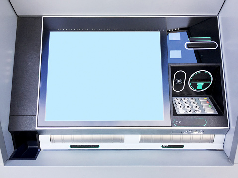 ATM machine (Screen with Clipping Path)