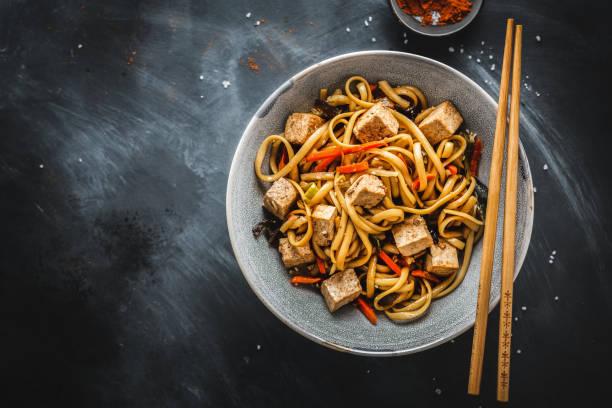 istock Asian noodles with cheese tofu 1224249464
