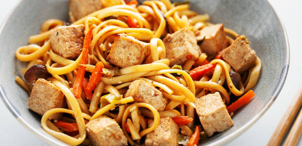 istock Asian noodles with cheese tofu 1224249514