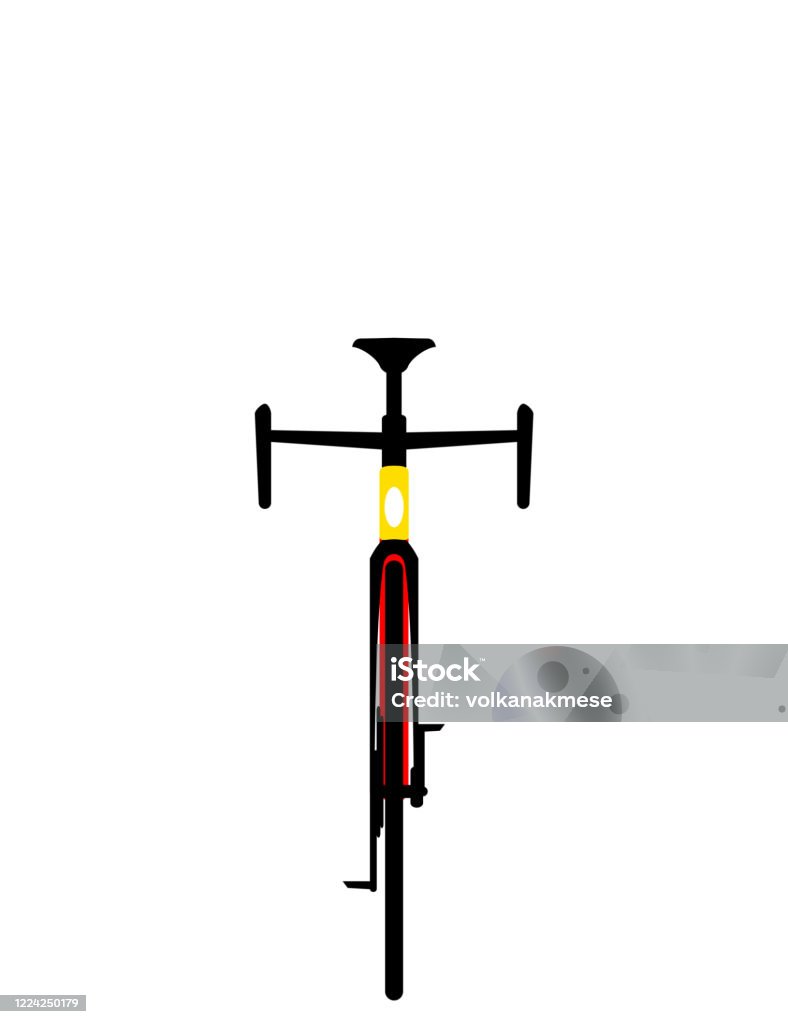 Bike Front Vector Road Bike Front View Vectoral Illustration Stock Illustration ...