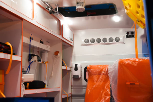 istock Inside an ambulance car with medical equipment 1224251244