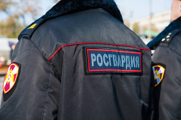 istock Russian police officers in uniform 1224252273