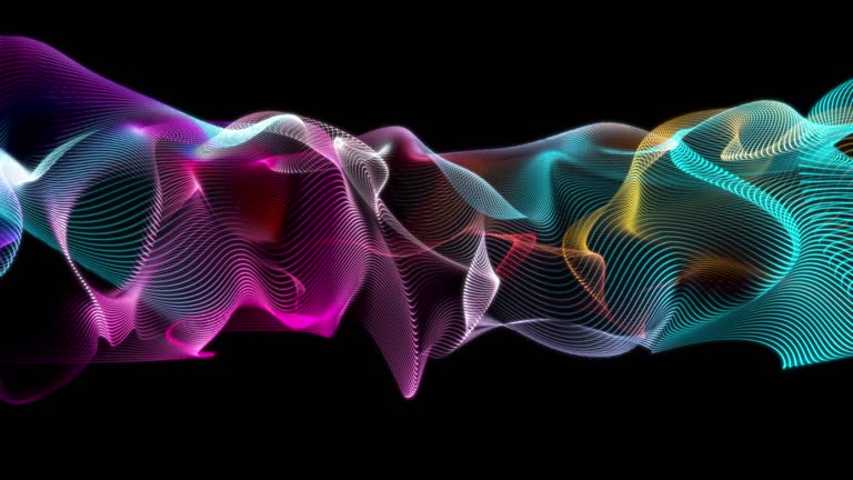 Abstract Lines Wave Background