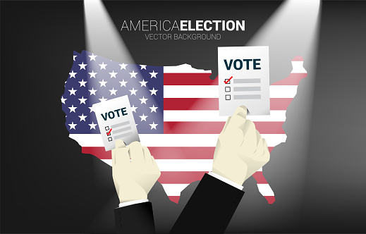 concept for USA election vote theme background.