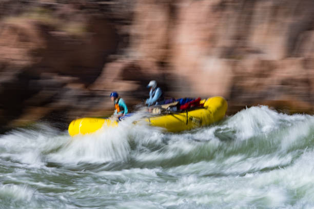 istock Blurred image of river rafter down the Colorado River through the Grand Canyon 1224256089