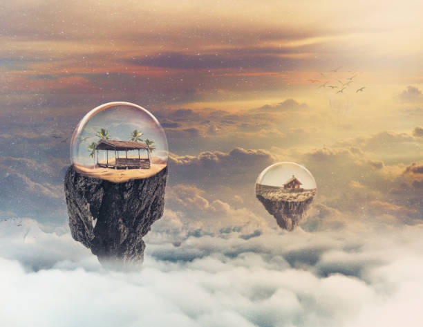 istock illustration of flying islands 1224261821