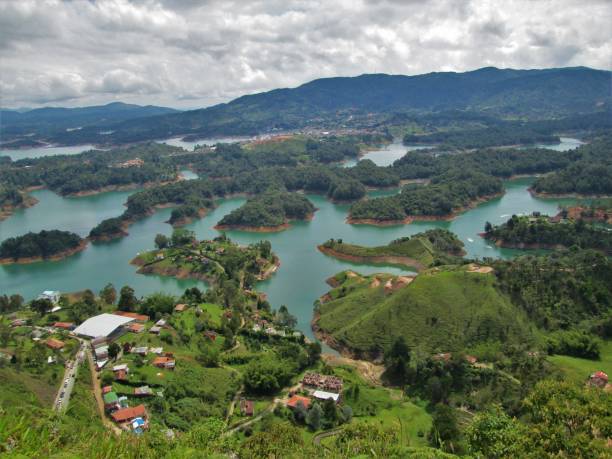 istock Walk through the Guatape reservoir 1224267294