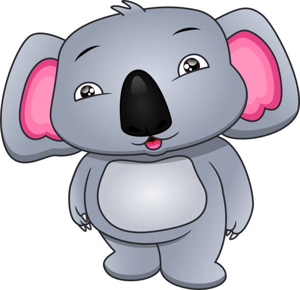 ilustraciones, imágenes clip art, dibujos animados e iconos de stock de lindo koala caricatura - stuffed animal toy koala australia