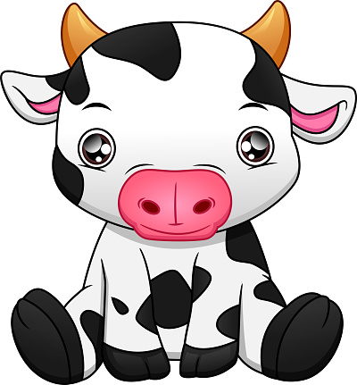 Ilustración de Lindo Dibujos Animados De Vaca Bebé Sobre Fondo Blanco y más  Vectores Libres de Derechos de Agricultura - iStock