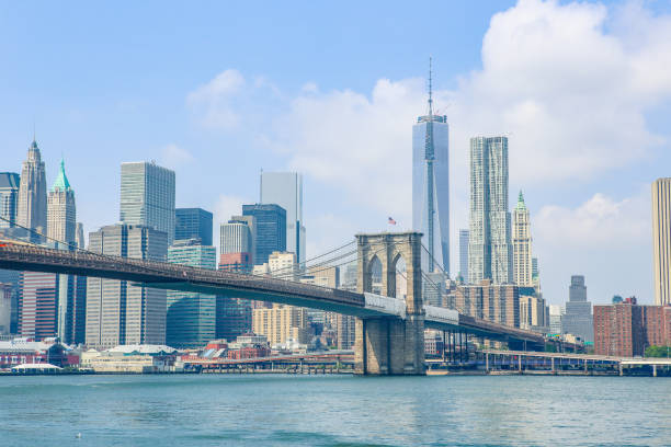 istock Brooklyn bridge and New York Skyline 1224270681