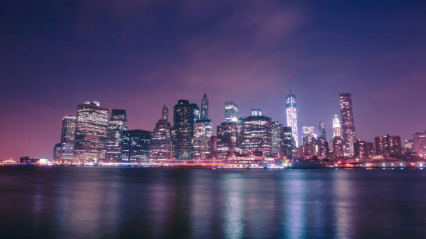 istock Night view of New York Skyline 1224271325