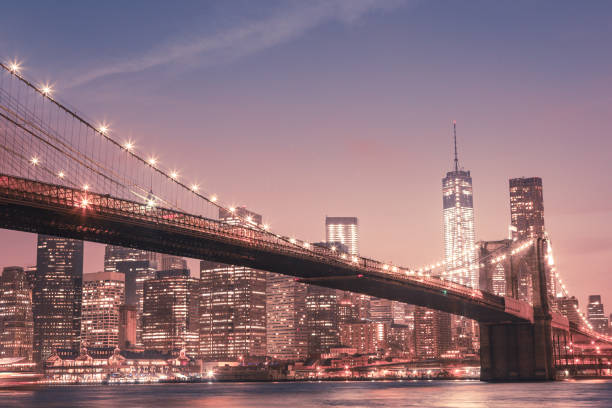 istock Brooklyn bridge and New York Skyline 1224271357