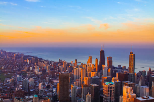 istock Urban modern buildings in Chicago 1224271406