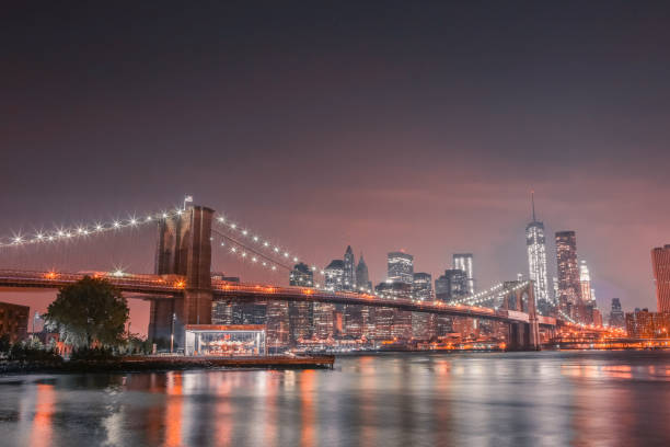 istock Brooklyn bridge and New York Skyline 1224271415
