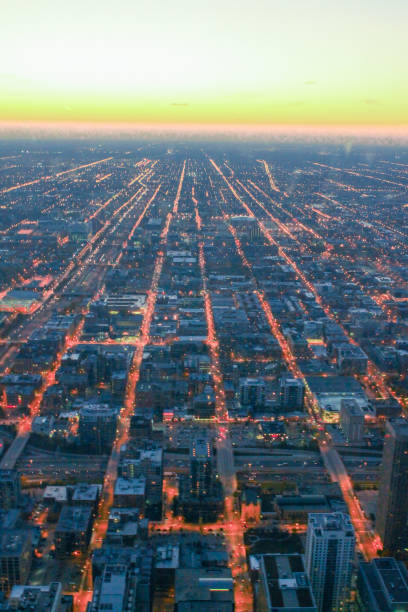 istock Sunset view of Chicago 1224271451