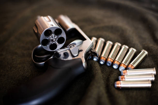 .357 magnum revólver pistola de mano de acero inoxidable - 357 magnum fotografías e imágenes de stock