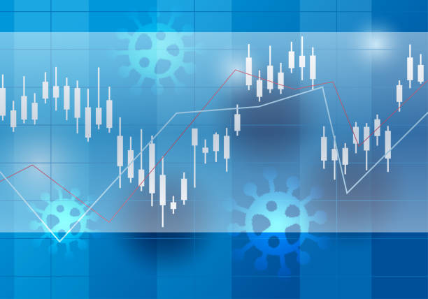istock Image illustration of financial market chart affected by virus. 1224279278