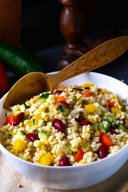 istock bulgur kaszotto with fresh vegetables and kidney bean 1224282540