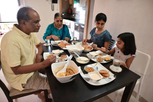 istock Milti generation family having meal together 1224284335