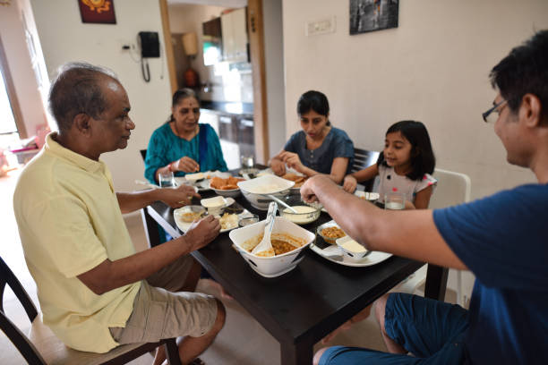 istock Milti generation family having meal together 1224284353