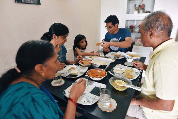 istock Milti generation family having meal together 1224284365