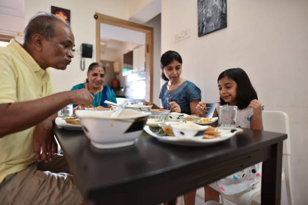 istock Milti generation family having meal together 1224284370