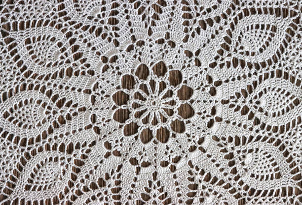 istock Ornament made of white threads. 1224284539