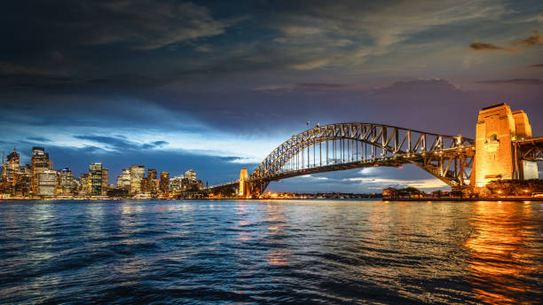istock Sydney Harbour Bridge Panorama Dramatic Twilight Australia 1224286914