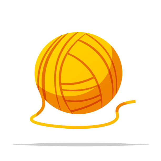 Ball Of Yarn Vector Isolated Illustration Stock Illustration - Download  Image Now - Ball Of Wool, String, Sphere - iStock