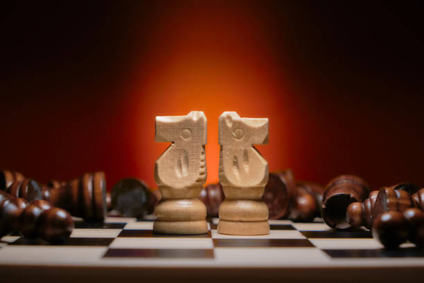 istock Retaliation and defense concept. Two knights covering their backs. 1224290052