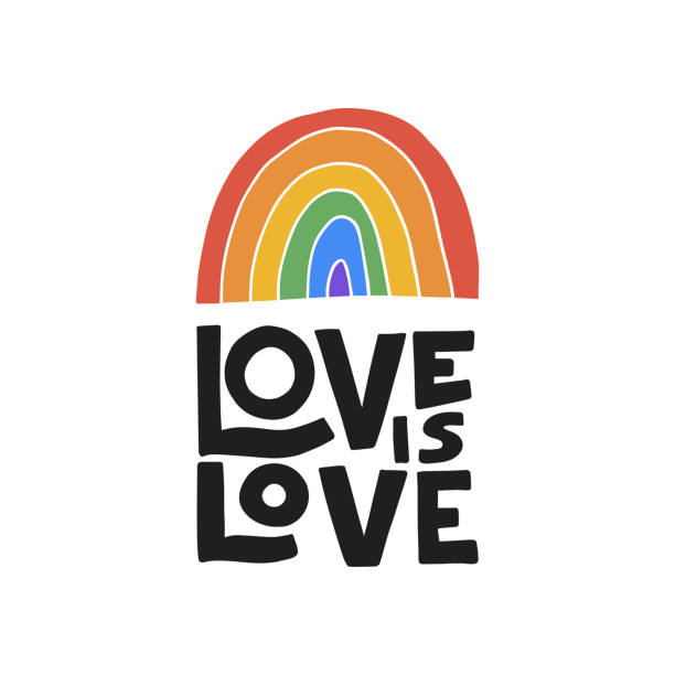 ilustrações de stock, clip art, desenhos animados e ícones de hand drawn vector lettering. pride day illustration. lgbt concept - gay