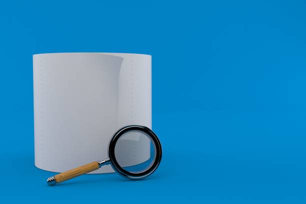 istock Toilet paper with magnifying glass 1224292973