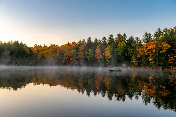 Photo of Taylor Island of Lake Muskoka in Autumn, Gravenhurst, Ontario, Canada